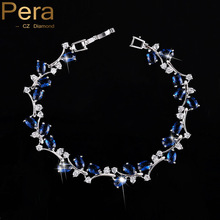 Pure Sapphire Topaz Girls Jewellery Sterling Silver Darkish Blue Cubic Zirconia Diamond Bracelets Bangle For Get together Present B042