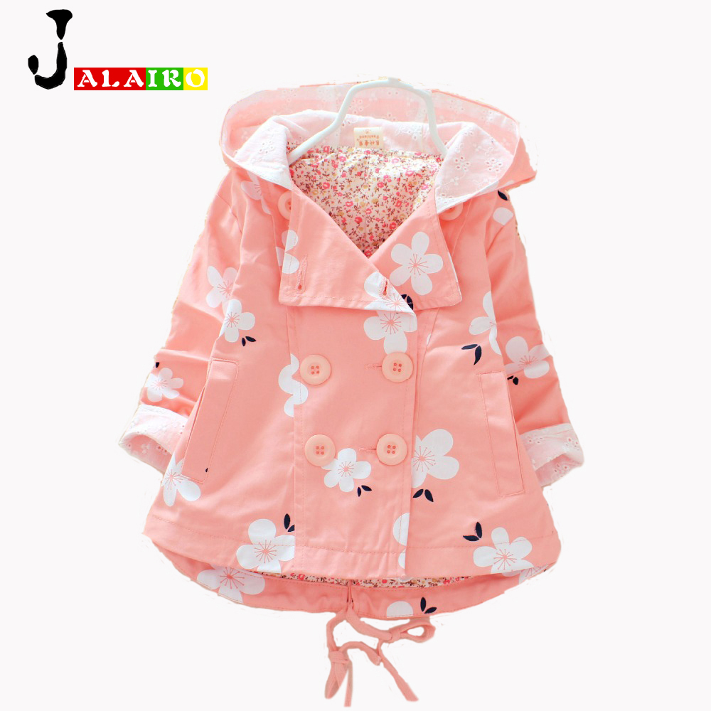 2016 NEW Girls Coat Jacket Spring Autumn Girls Double Breasted Cardigan Infant baby kids Lace Coat