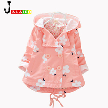 2016 NEW Girls Coat Jacket Spring Autumn Girls Double Breasted Cardigan Infant baby kids Lace Coat Children Outwear Coats