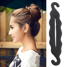 24cm Hight Quality Women Magic Foam Sponge Hairdisk Hair Device Donut Quick Messy Bun Updo Headwear Hair Accessories Y1R2