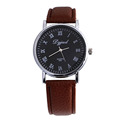 Fashion Neutral Black Women Men s Watches Faux Leather Clock Luxury Sport Analog Quartz Ladies