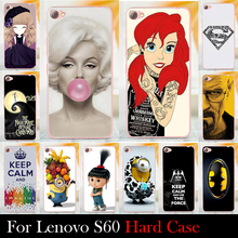 For LENOVO S60 S60T Smart Phone Case Back Cover Case DIY Color Paint Shell Skin Housing Cartoon Animal Shipping Free