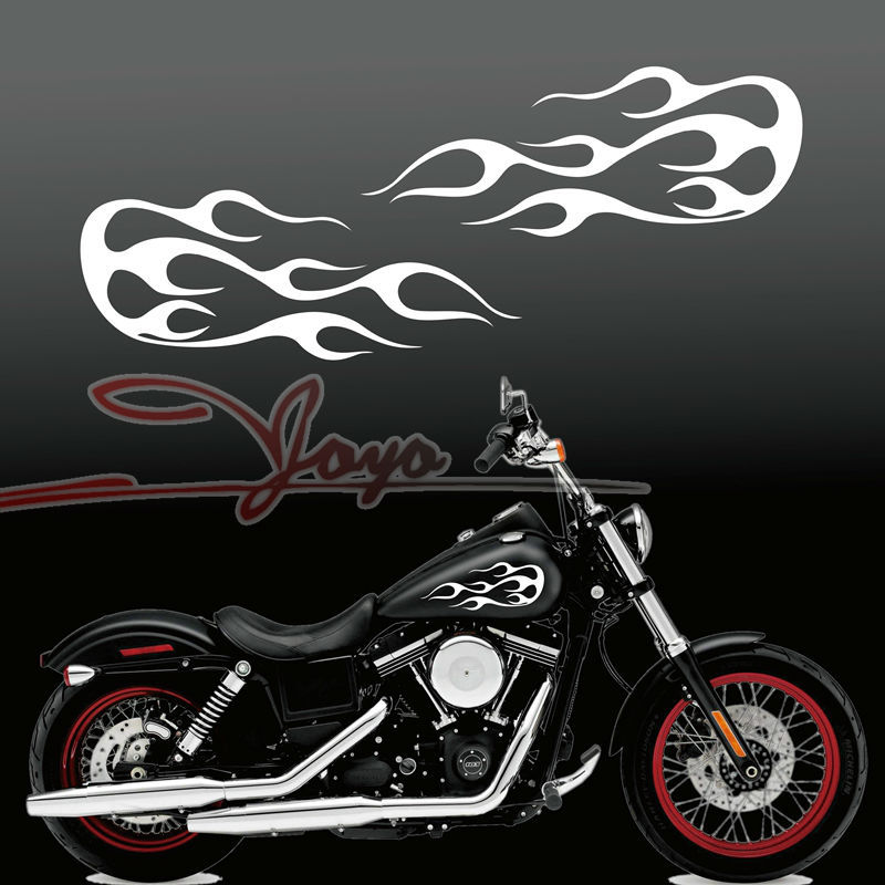 Motorcycle Flame Gas Tank Decal Harley 13