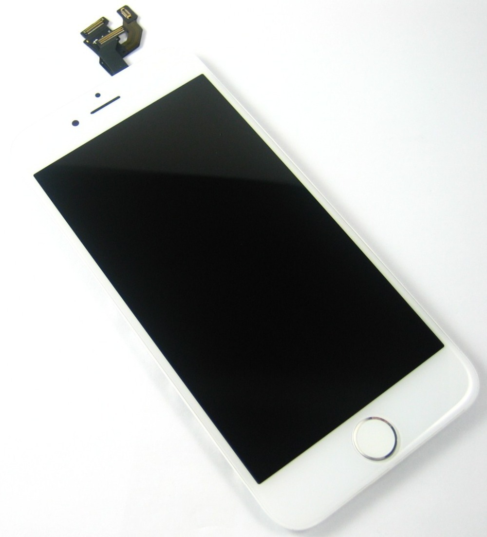 Replacement Full Retina LCD Display + Touch Screen Digitizer + Camera +Speaker+ Home Button Flex Cable Ribbon for iPhone 6 White