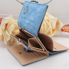 TONY SHOP Good Quality 2015 New Fashion Women Wallet Leather Button Clutch Short Purse Bag 10