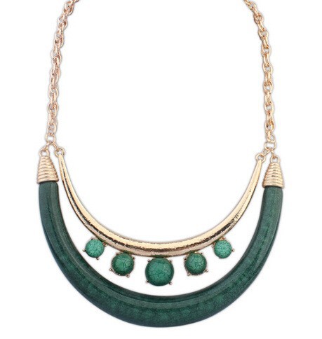 Gros Collier Femme Street Style Green Crescent Moon Multi-layer Necklaces Turkish Jewelry Accessories Collares Mujer1818831759_1950307735