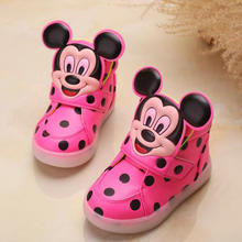 2016 Summer Autumn Kids LED Luminous Shoes Fashion Style Children Sneakers For Girls Boys LED Chaussure Enfant size 21~30