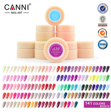 CANNI 140 Color Gel Paint Solid Pure Glitter UV Soak Off Gel Builder Gel Nail Art