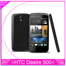 Unlocked Original HTC Desire 500 Quad Core Smartphone 8MP 4.3 inches GPS Android RAM 1GB ROM 4GB cell phones Free shipping