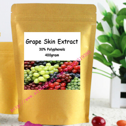 400gram Grape Skin Extract Powder 30% Polyphenols Antioxidant  free shipping