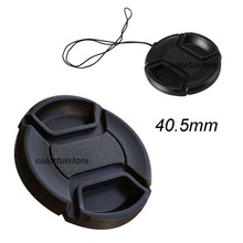New Arrival 40.5mm 40.5 mm Center Pinch Snap-On Front Lens Cap Cover For Canon Nikon Sony DSLR Camera Lens Hood Filter Adapter