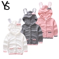 2 7T Spring Autumn Toddler Girls Sweater Hooded Coat Rabbit Hat Pull Fille Sweater Coat Knite