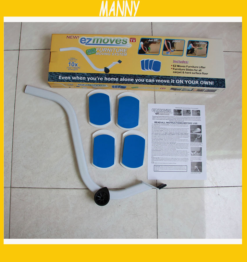  SEEN on TV EZ Moves Furniture Moving System with Lifter Tool &amp; 4