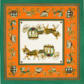 130 130 100 Twill Silk Euro Royal Household Horse Carriage Trip Women Square Scarf Spring Female