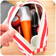 A1127 New 2014 Arrive Fashion Ladies Bag Striped Sailor Anchor Canvas Multifunction Pen Pocket Pencil Bags