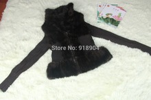 New Knitted real genuine natural knit mink fur coat women winter knitted fur jacket waistcoats customized big size