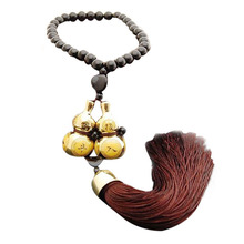 2016 New Hot Fashion Car Interior Accessories Ornaments Gold Plated Double Gourd Lucky Entry Car Pendant Free Shipping&Wholesale