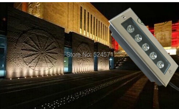 Description Picture 2 of itemFactory Wholesale price 5x2W LED wall washer lights,RGB / White Led outdoor light,85~265V,IP68,200*80*60MM Led underground lamp