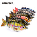 6pcs Lot 6 Sections Fishing Lure Swimbait Bait Crankbait Tackle Hook Ice Artificial Bait Fishing 10
