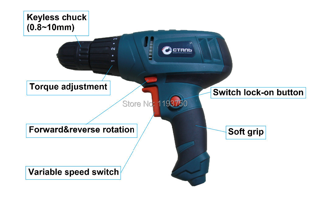 Free Shipping 220V 450W Electric Screwdriver Drill Parafusadeira with Adjustable Torque Setting Power tools
