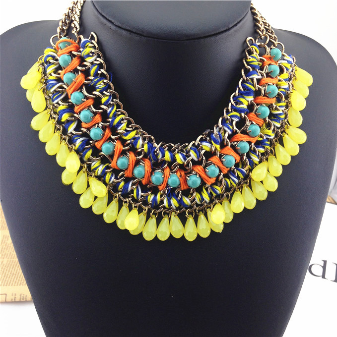 fashion necklaces for women 2014 charm women jewelry Bohemia droplets Necklaces Pendants high quality statement necklace