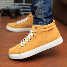 2015 winter autumn high top fashion men shoes casual breathable flats adult male loafers sneakers size
