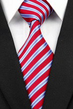 CON47 Classic Man s Yellow Purple Gray Blue Stripe Silk Polyester Woven Tie Business Wedding Party