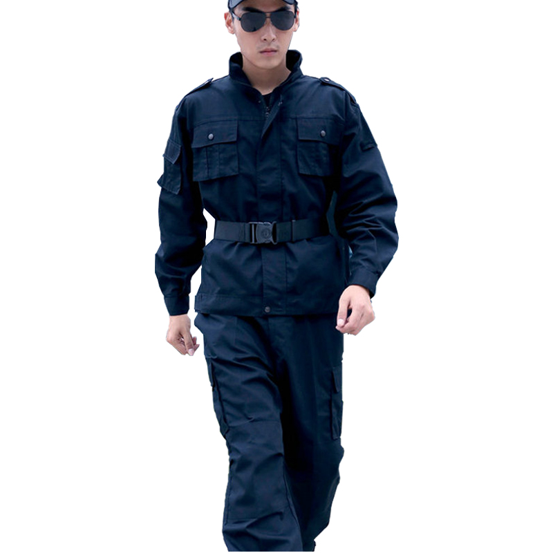 Фотография High quality New style windproof security guard clothing quick dry long sleeve stand collar uniform zipper fashion suit #zz021