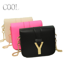 Women pu leather handbag small cute 2015 High school colorful jelly candy colored shoulder bag sac