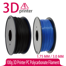 100g 3D Printer PC Filament 1.75 / 3.0 for Makerbot,Reprap,UP,Afinia,Flash Forge and all FDM 3D Printers,Blue Semi-transparent