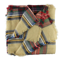Stylish Hot Wool Blend Blanket Oversized Tartan Scarf Wrap Shawl Plaid Checked Pashmina