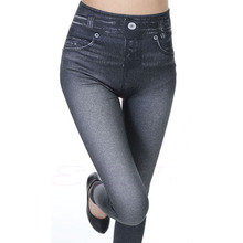 Sexy stretch bleached pencil jeans high waisted full length women trousers denim pants jegging plus size jeans trousers women