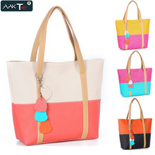 Sweet Blend Candy Color New Fashion Women Leather Handbags Shoulder Bag Sac A Main Marques Bolsos Mujer 803bag Lady Casual Totes