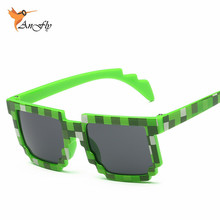 Cool Kids Sunglasses Smaller Size Minecraft Sunglasses for 4-12 Years Children Sun Glasses Mosaic Boys Girls Pixel Eyewares K8