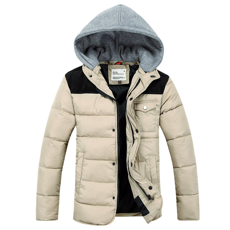 Chaqueta Hombre Zipper Shawl Collar Time limited Parka Men 2015 New Cotton Short Clothes Winter Jacket