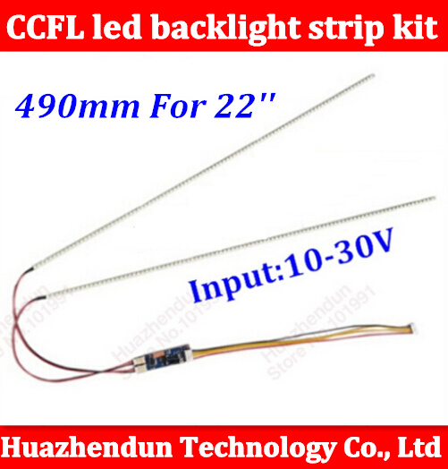 3PCS 490mm Adjustable brightness led backlight strip kit,Update your 22inch ccfl lcd wide screen panel monitor to led bakclight