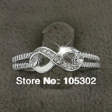 Genuine 925 Sterling Silver Jewelry Designer Brand Rings For Women Wedding Lady Infinity 3 5 Ring