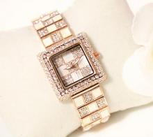 Luxury mantianxing full rhinestone bracelet watch patchwork diamond rose gold ladies watch dress famous brand women watches