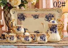European royal style high quality ceramic coffee sets afternoon tea sets coffee pot coffee cup and