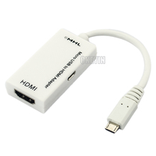 Computer Cable MHL Micro USB ( 5pin) to HDMI (19pin) Adapter (Smartphone AV signal to HDMI HDTV  DDA20W-Z25