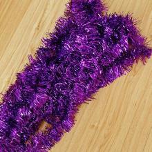 NFLC 2m (6.5 Ft) Christmas Tinsel Tree Decorations Tinsel Garland (purple)