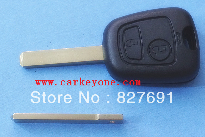 Guaranteed 100 2 button remote key shell case for Peugeot 307 car key blank