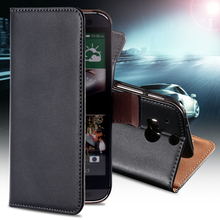 Top Quality Genuine Leather Case For HTC One M8 Mobile Phone Bag Wallet Stand With Card Holder Cover For HTC One M 8