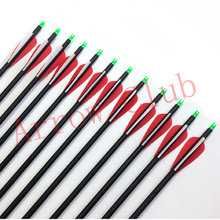 30 mixed carbon and glassfiber arrow shaft 12pcs with 7 8mmOD and arrow tips hunting compound