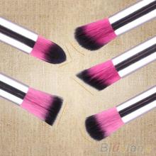 Fancy 5 PCS Pro Colorful Long Handle Makeup Kit Cosmetic Brush Beauty Tool Brushes Set