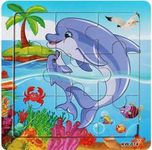 Madera / niño rompecabezas puzzle / rompecabezas / 9 unidades de madera del bebé animales / 0-1-2-3 – año – viejo juega para children-1