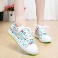 Canvas shoes woman zapatos mujer 2017 new arrivals print hollow women casual shoes
