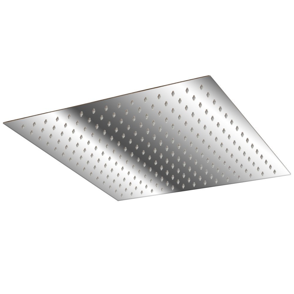 400x400mm Square SUS304 Stainless Steel Ceiling Rainfall Shower Head, Chrome 03-139