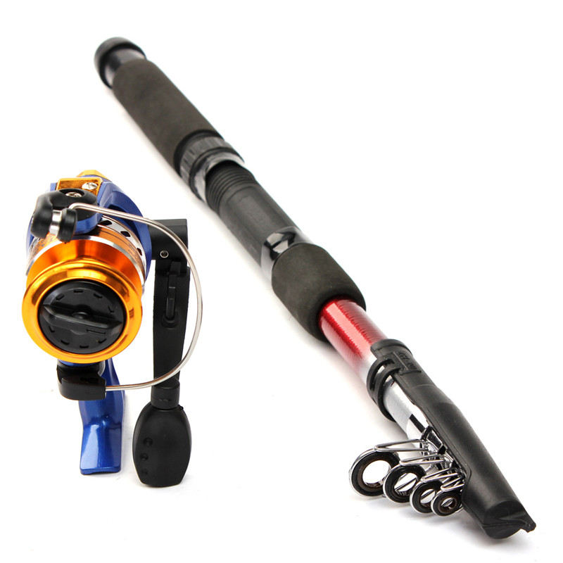 Hot sale Fishing Rod Pole and Reel /lot Lure Bait Fishing Reels spinning reel Fishing Tackle Accessory Tool Carbon Ocean Rock