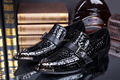 Italian Style business personality paint men pointed steel toed shoes crocodile lines casual shoes slip on